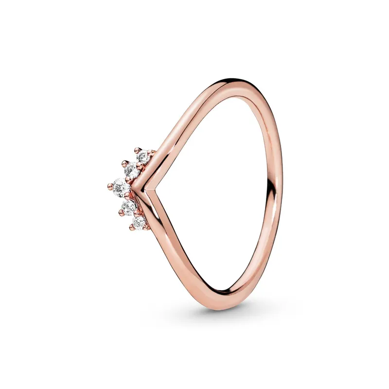 PANDORA - Anillo Pandora Hueso de los deseos  Recubrimiento en Oro Rosa