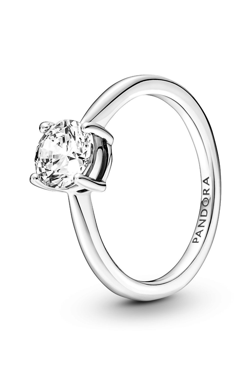 PANDORA - Anillo Pandora Solitario Brillante  En Plata Esterlina