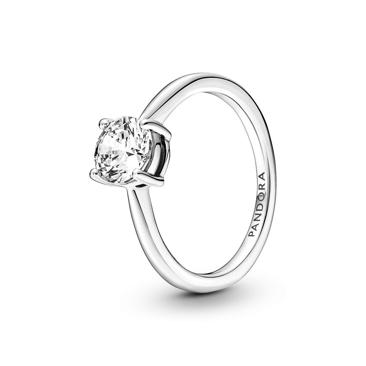 PANDORA - Anillo Pandora Solitario Brillante  En Plata Esterlina