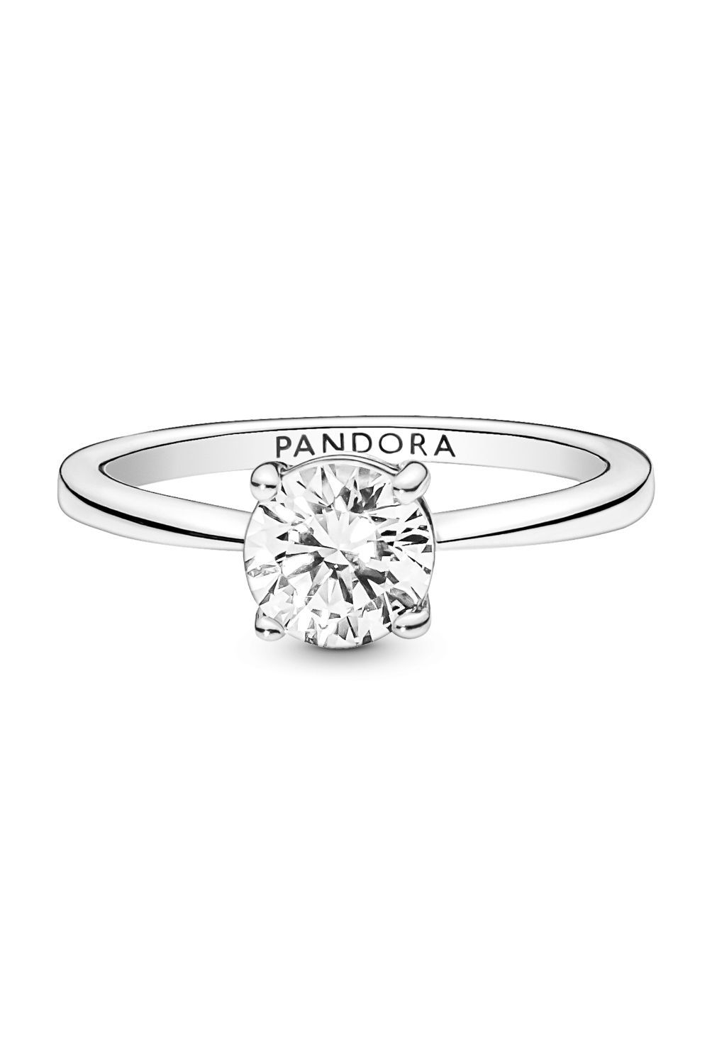 PANDORA - Anillo Pandora Solitario Brillante  En Plata Esterlina