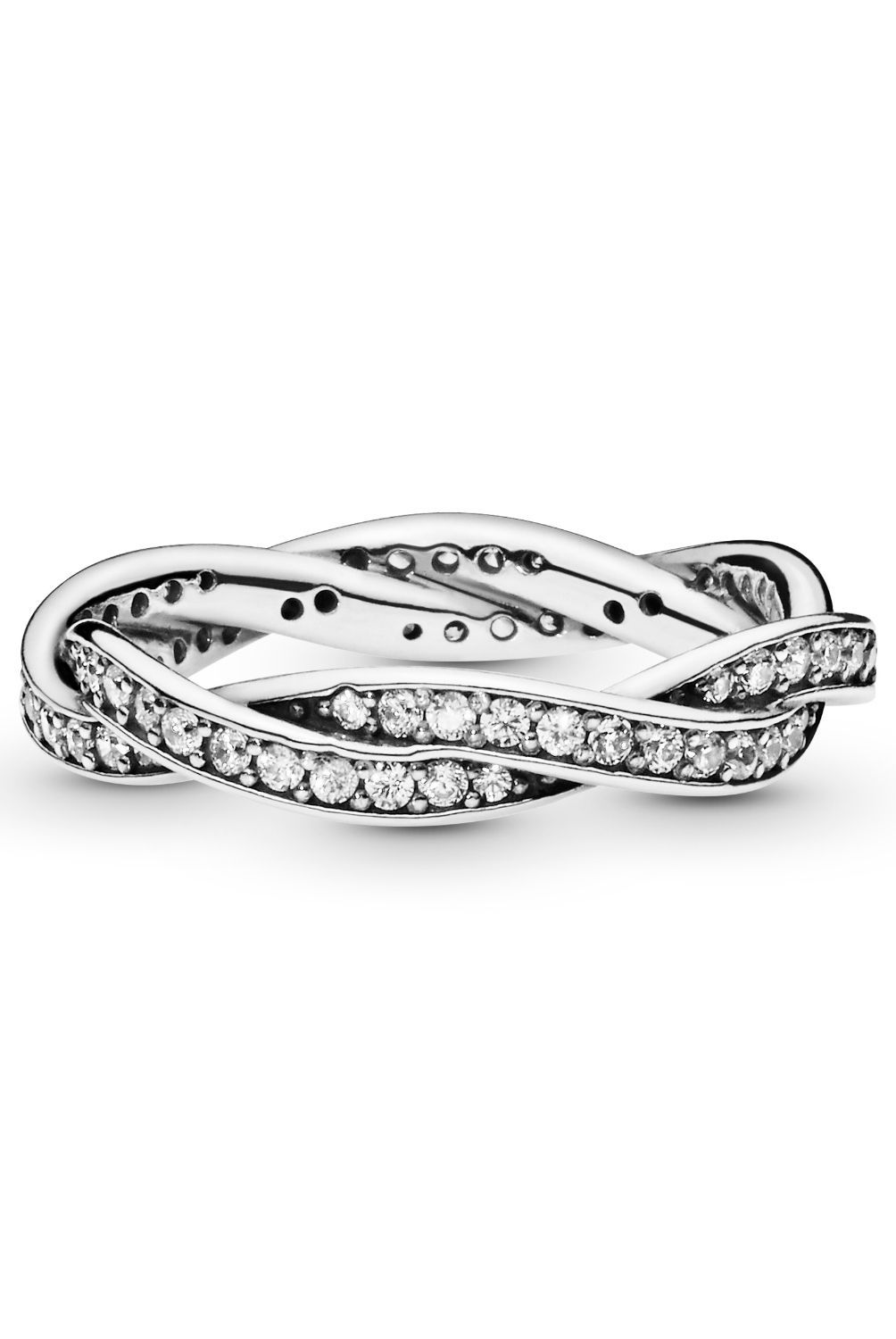 PANDORA - Anillo Pandora Trenzado reluciente  En Plata Esterlina
