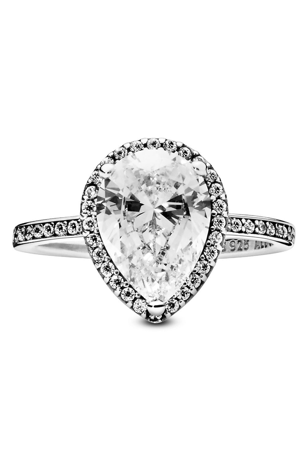 PANDORA - Anillo Pandora Brillante forma gota  En Plata Esterlina