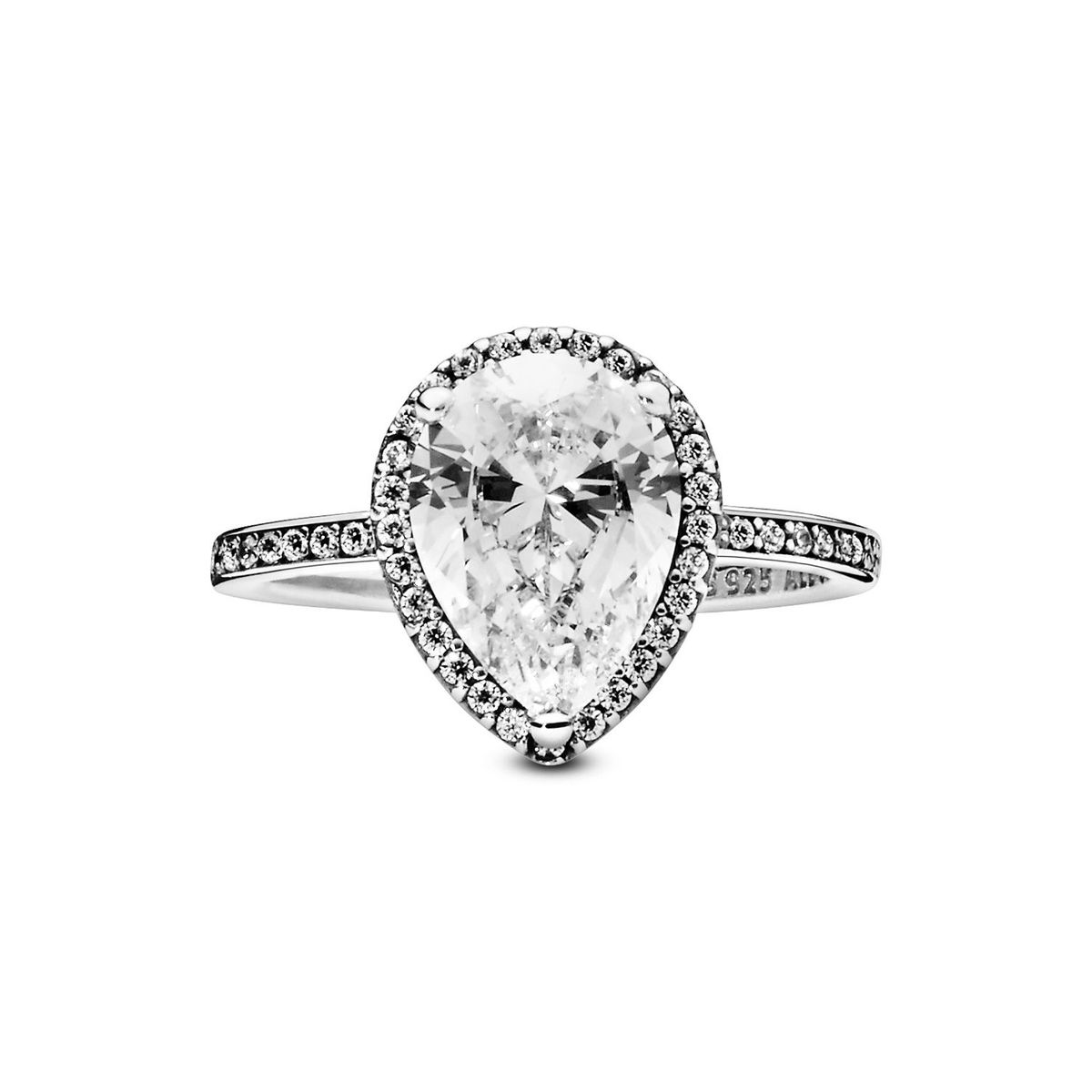 PANDORA - Anillo Pandora Brillante forma gota  En Plata Esterlina