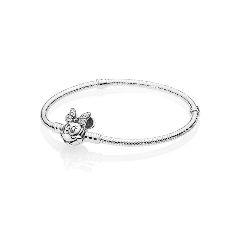 PANDORA - Brazalete Pandora Minnie Reluciente En Plata Esterlina