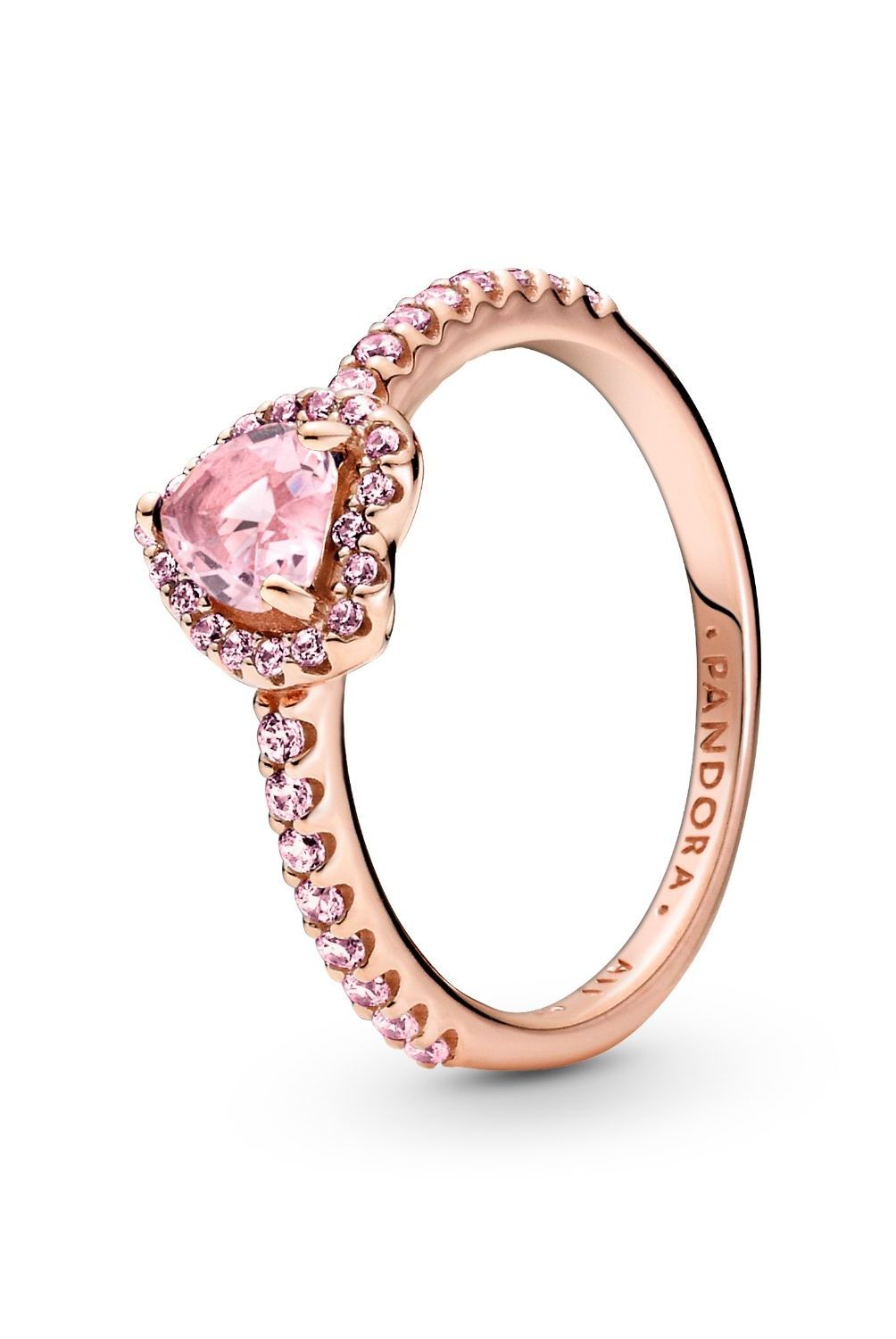 PANDORA - Anillo Pandora Brillante rosa eleva  Recubrimiento en Oro Rosa