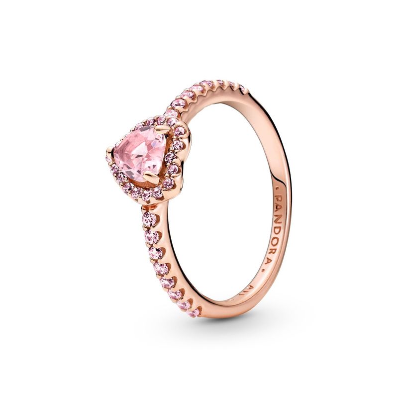 PANDORA - Anillo Pandora Brillante rosa eleva  Recubrimiento en Oro Rosa