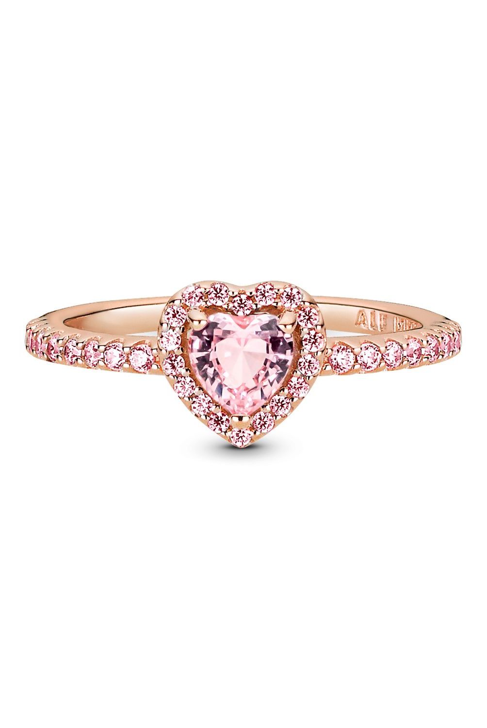 PANDORA - Anillo Pandora Brillante rosa eleva  Recubrimiento en Oro Rosa