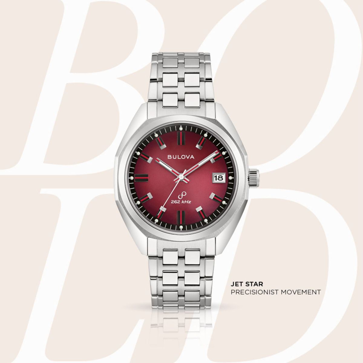 BULOVA - Reloj Bulova Jet Star Unisex . Relojes análogos Acero Inoxidable Plateado