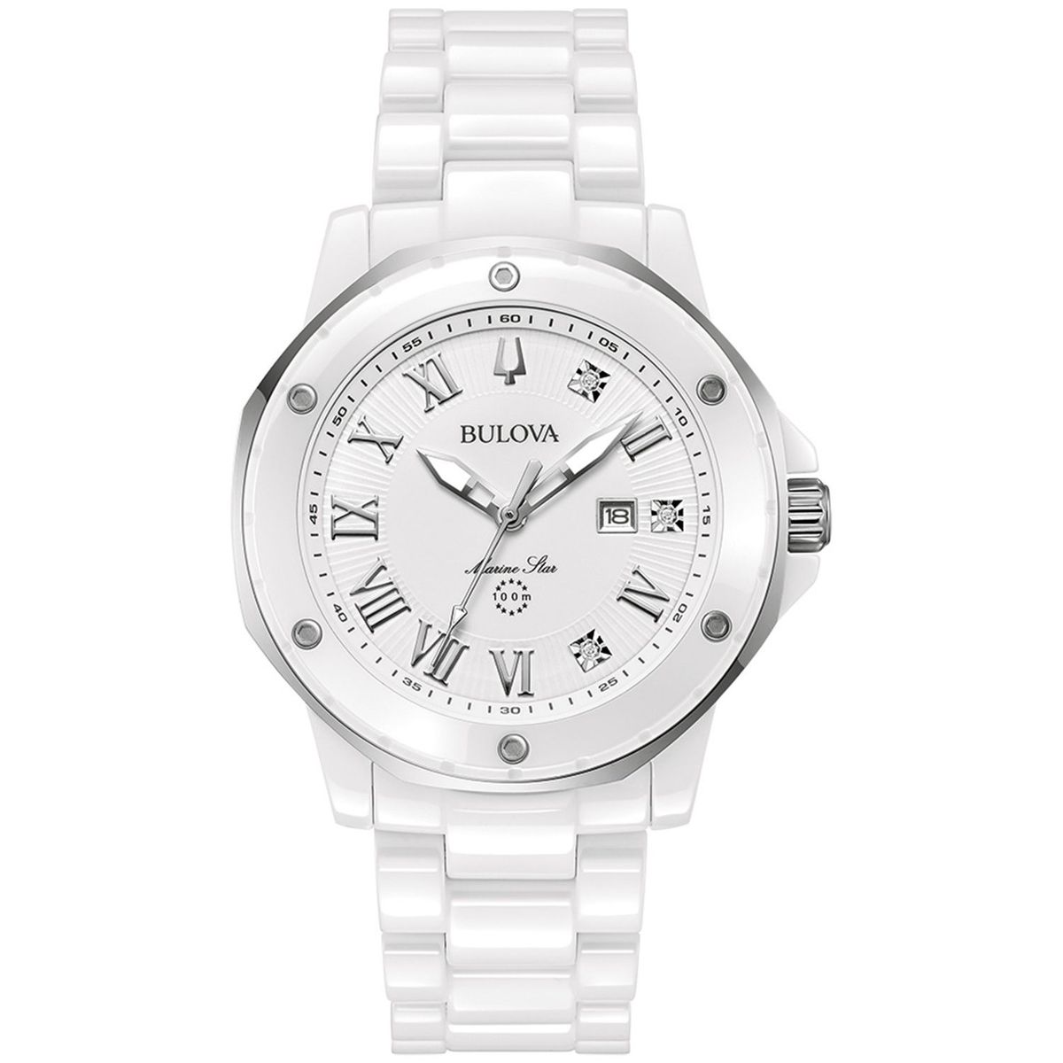BULOVA - Reloj Bulova para Mujer Marine Star MARC ANTHONY . Relojes análogos Cerámica Blanco