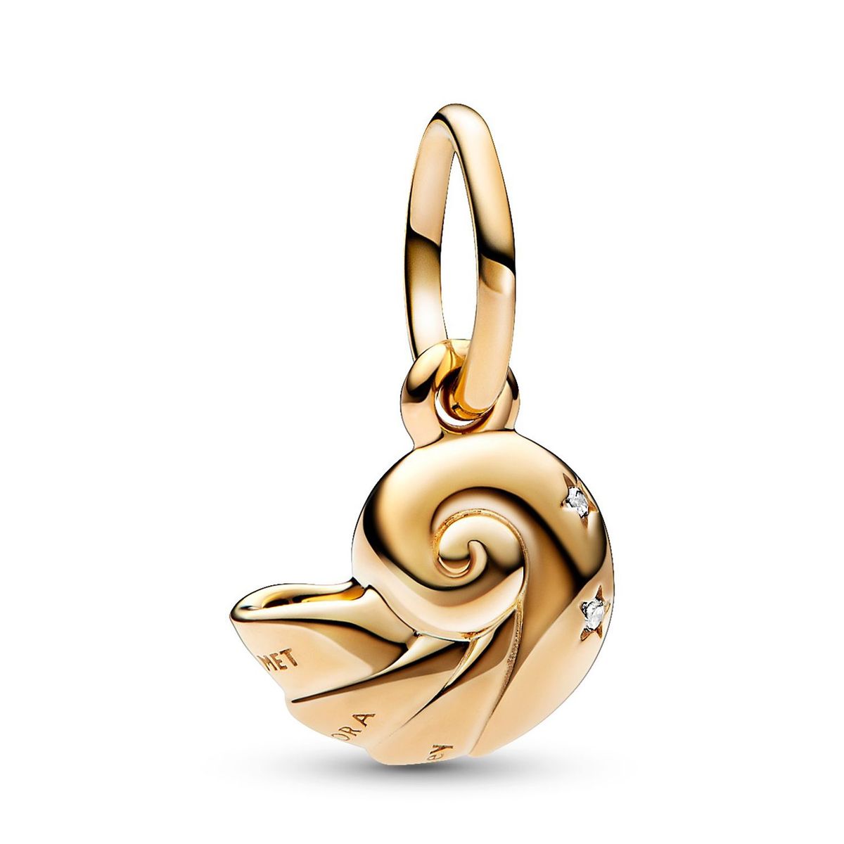 PANDORA - Charm Pandora Caracola Encantada de La Sirenita de Disney Recubrimiento en Oro