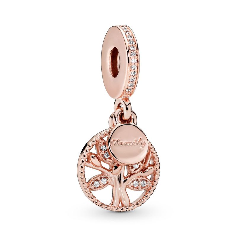 PANDORA - Charm Pandora Herencia Familiar Recubrimiento en Oro Rosa