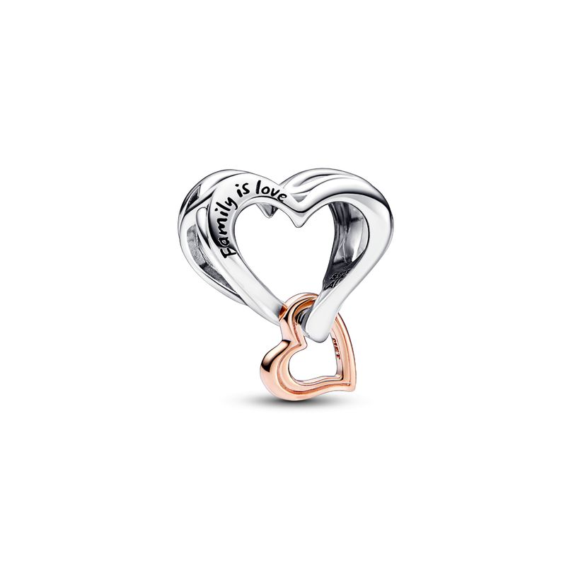 PANDORA - Charm Pandora Corazón Infinito en Filigrana Plata Esterlina y Recubrimiento en Oro Rosa