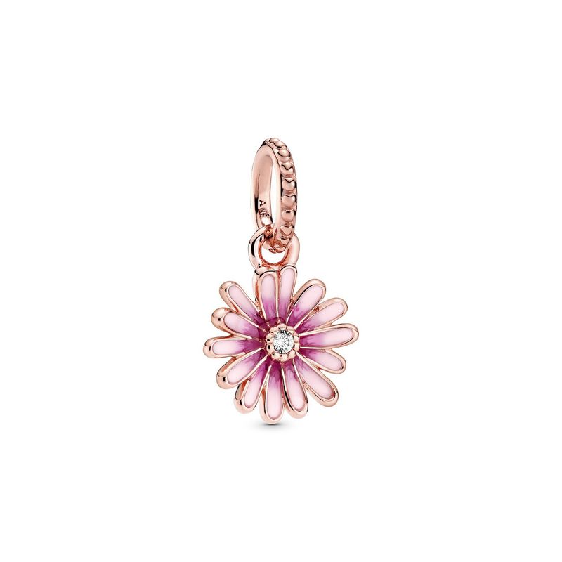 PANDORA - Charm Pandora Margarita Rosa Recubrimiento en Oro Rosa