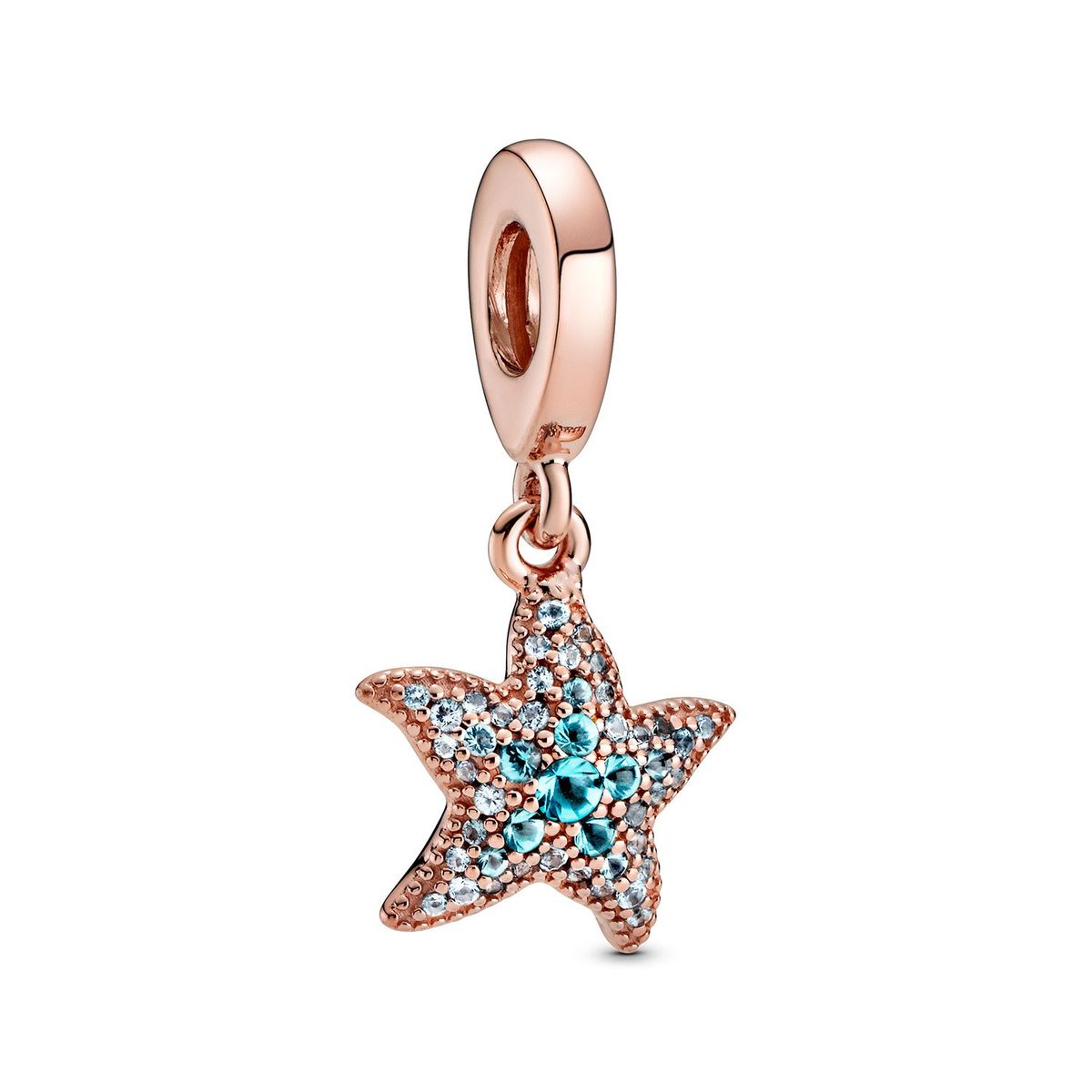 PANDORA - Charm Pandora Estrella de Mar Brillante Recubrimiento en Oro Rosa