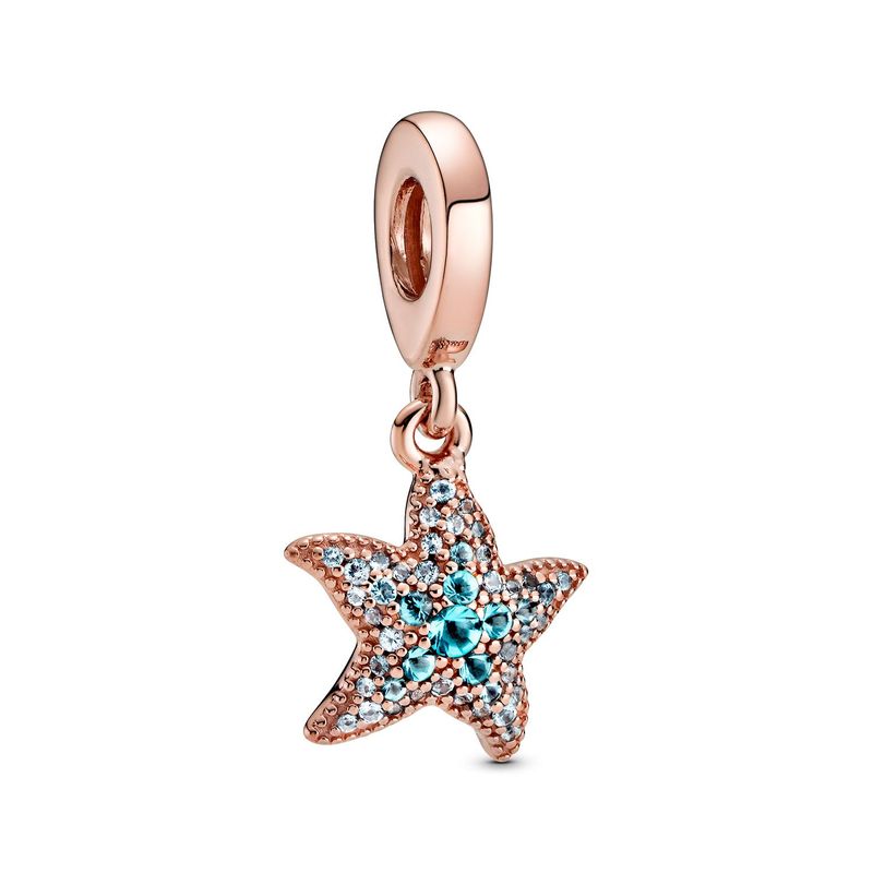 PANDORA - Charm Pandora Estrella de Mar Brillante Recubrimiento en Oro Rosa