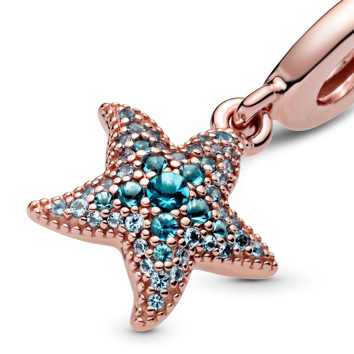 PANDORA - Charm Pandora Estrella de Mar Brillante Recubrimiento en Oro Rosa
