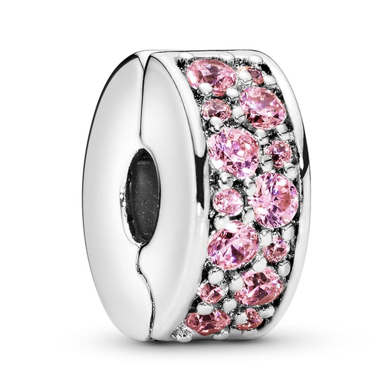 PANDORA - Clip Pandora de Pavé Rosa Plata Esterlina