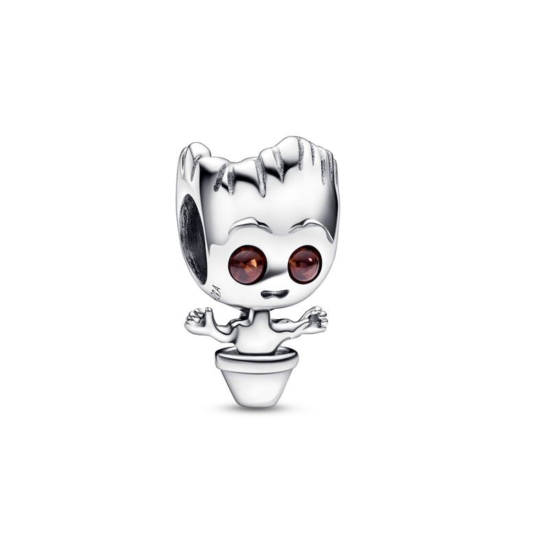 PANDORA - Charm Pandora Baby Groot Bailando Guardianes de la Galaxia de Marvel Plata Esterlina