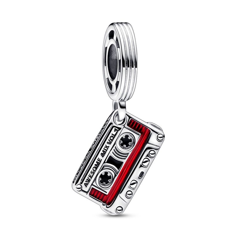 PANDORA - Charm Pandora Cinta de Cassette Guardianes de la Galaxia de Marvel Plata Esterlina