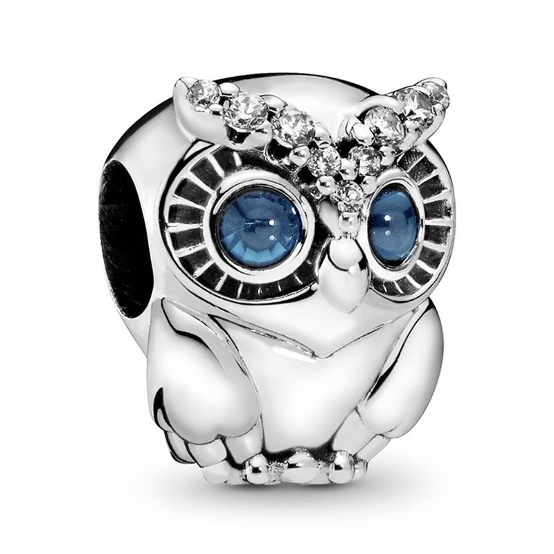 PANDORA - Charm Pandora Búho reluciente Plata Esterlina