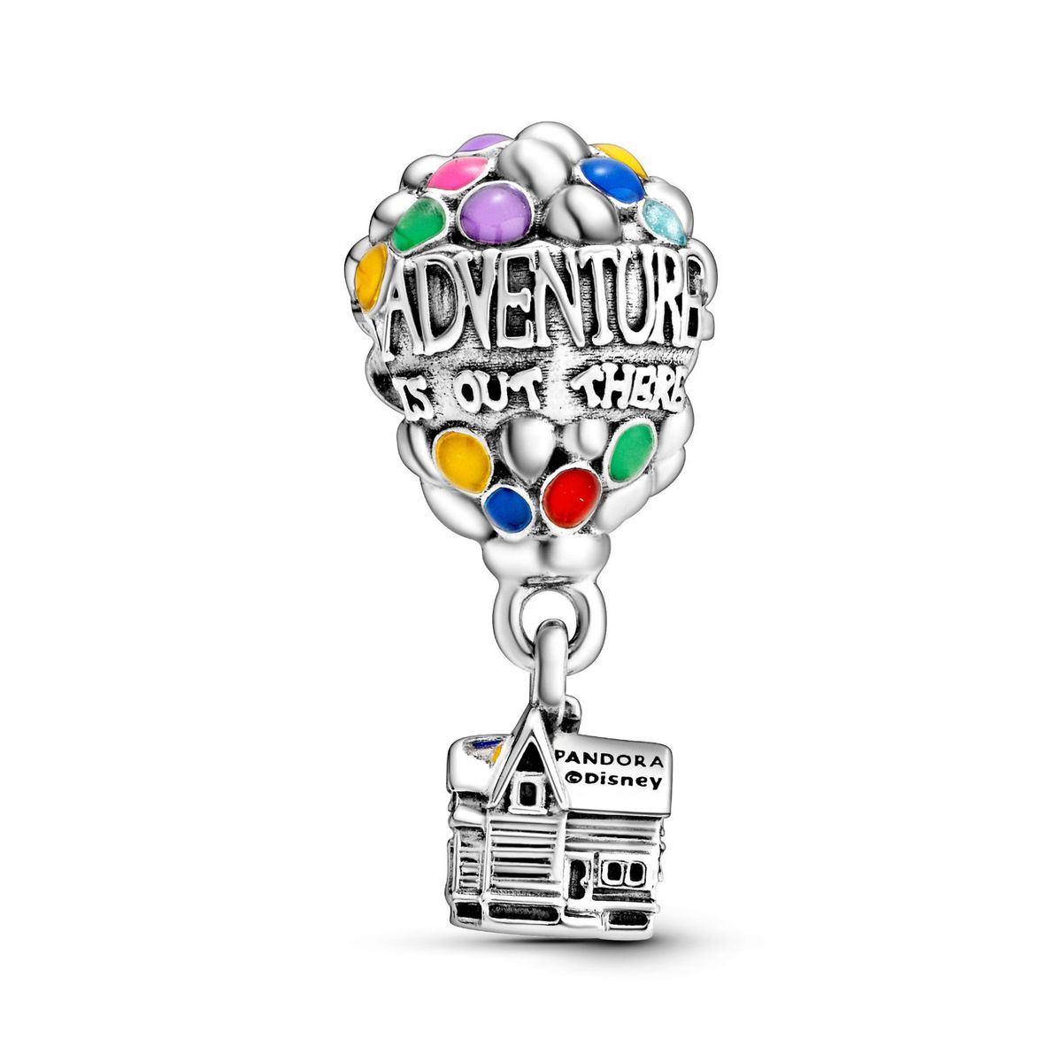 PANDORA - Charm Pandora de la Casa y los Globos de Up de Disney Plata Esterlina