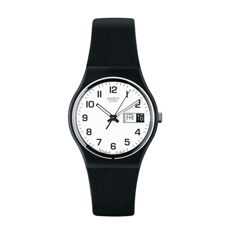SWATCH - Reloj Swatch Unisex ONCE AGAIN. Reloj análogos Plástico Negro