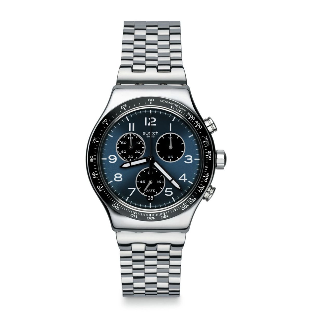 SWATCH - Reloj Swatch Unisex BOXENGASSE. Reloj análogos Acero inoxidable Plateado