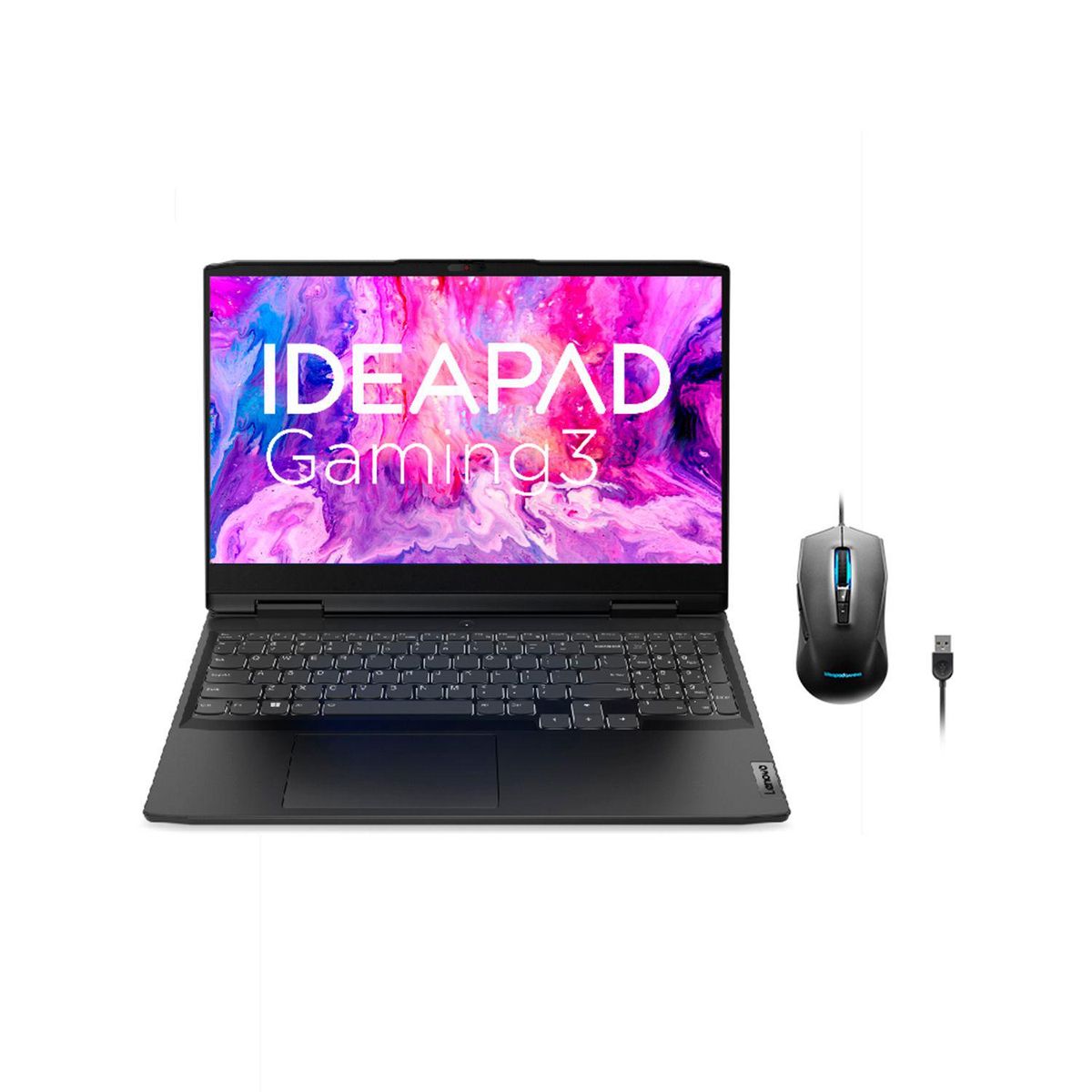 LENOVO - Portátil Gamer Lenovo Ideapad Gaming 3 + Mouse Gamer | Geforce RTX 3050 |AMD Ryzen 5 | 8GB de RAM | 512GB SSD de Almacenamiento | Windows 11 | Pantalla 15.6 pulgadas | IP Gaming 3 | Computador Portátil 