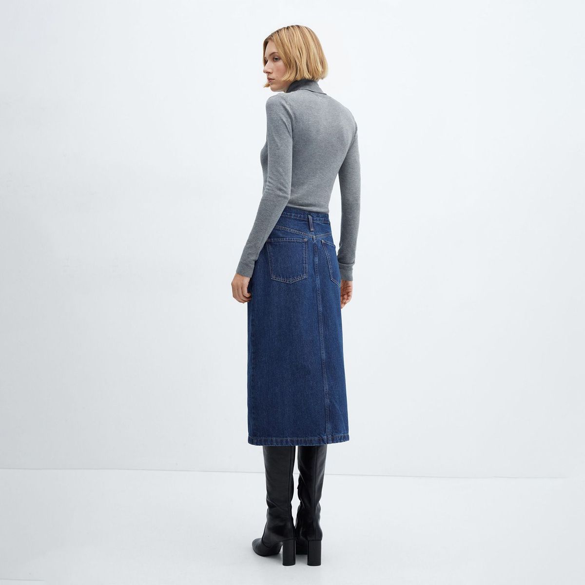 MANGO - Falda de jean para Mujer de Algodón MANGO