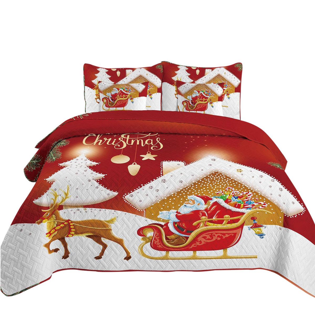 MY HOME STORE - Cubrelecho Poliéster Navidad Doble