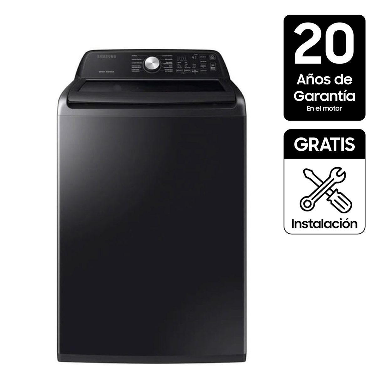 SAMSUNG - Lavadora Samsung Carga Superior 22 KG WA22B3554GV1CO  