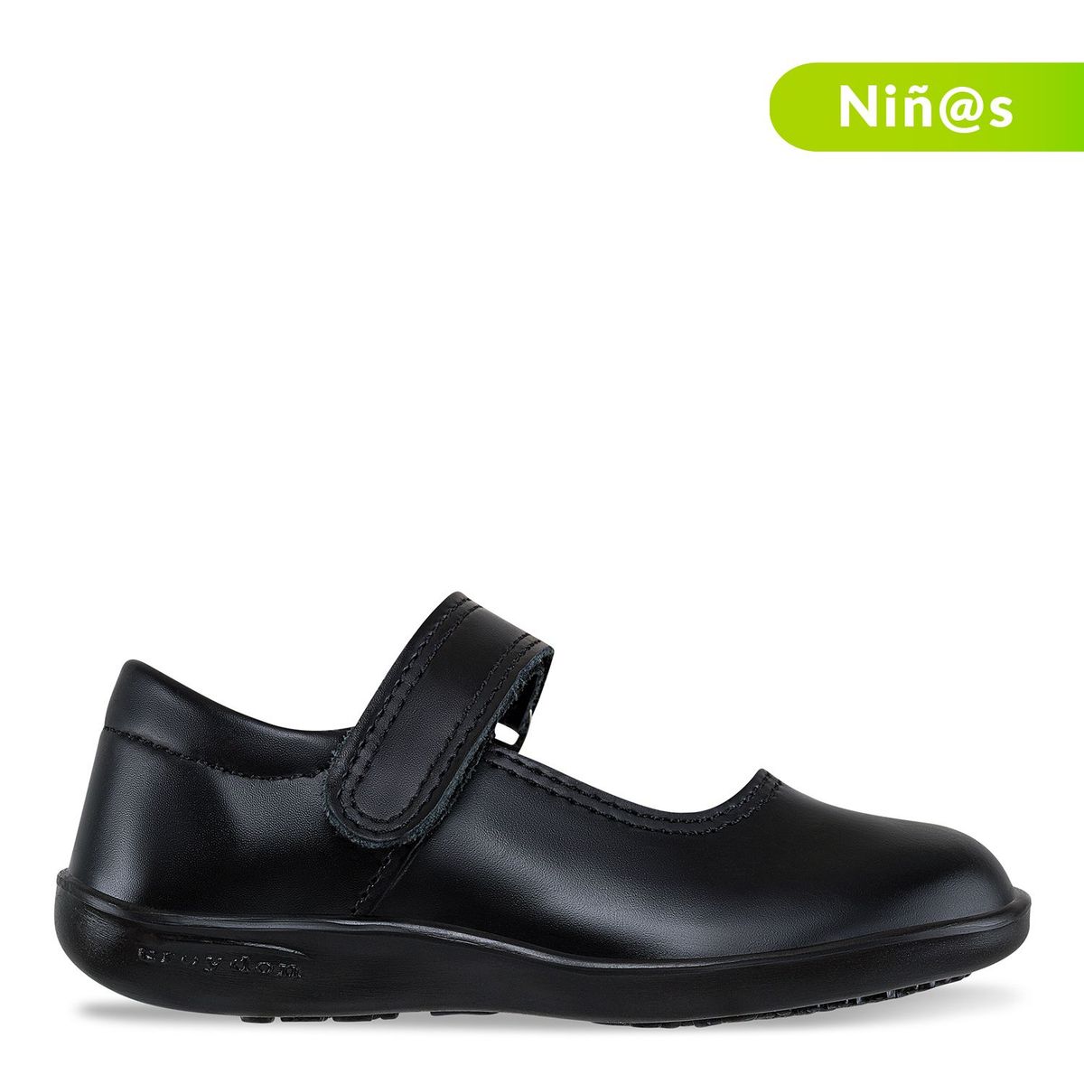 CROYDON - Baletas Croydon Mafalda Negro para Niña Velcro | Zapatos Croydon Escolares
