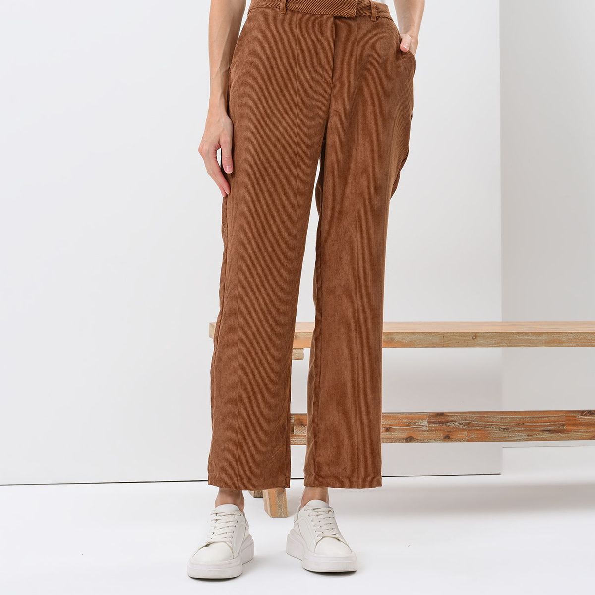 NEWPORT - Pantalón Recto Mujer Tiro alto Newport