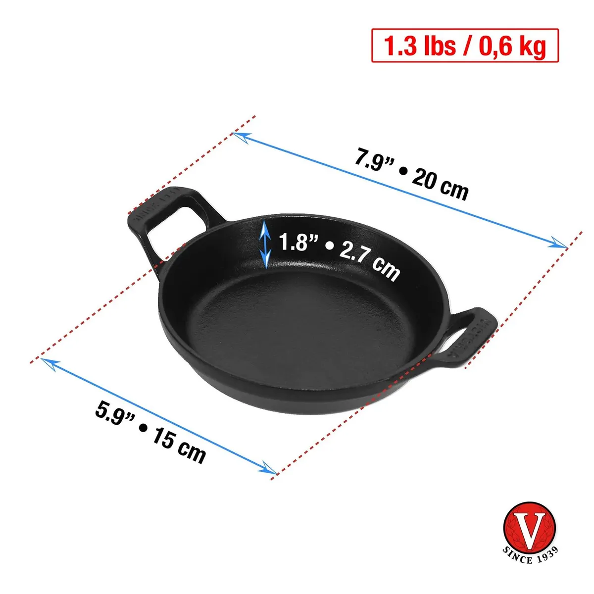 VICTORIA - Sartén Victoria Hierro 14 cm