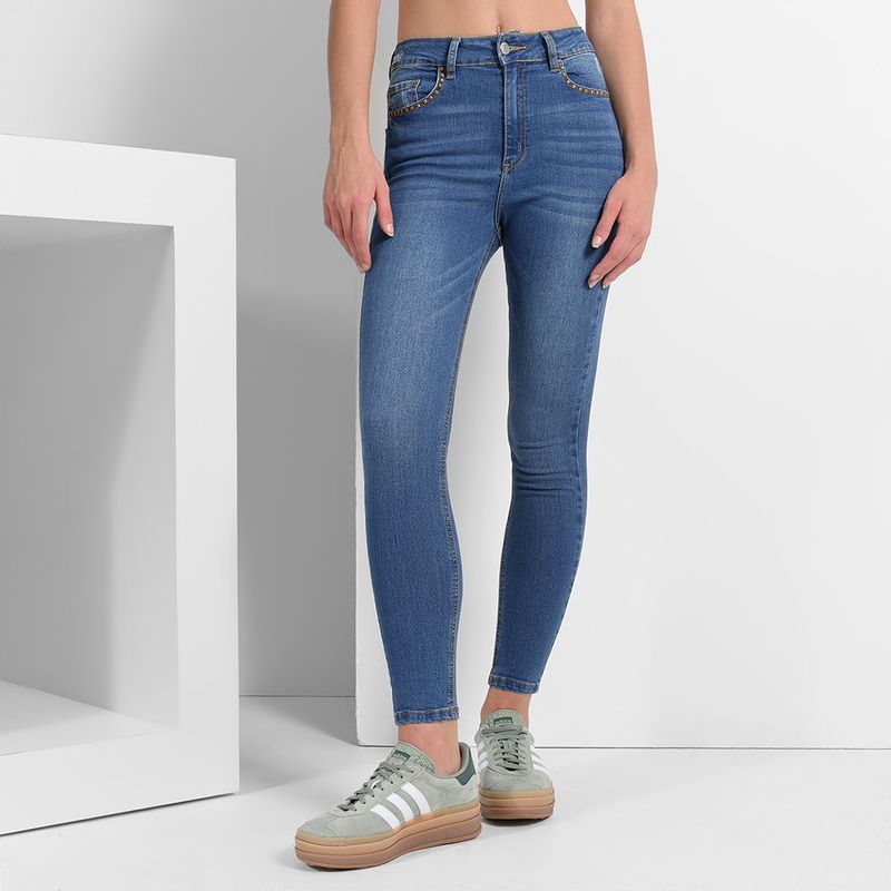 DENIMLAB - Jean Skinny Mujer Tiro medio Denimlab