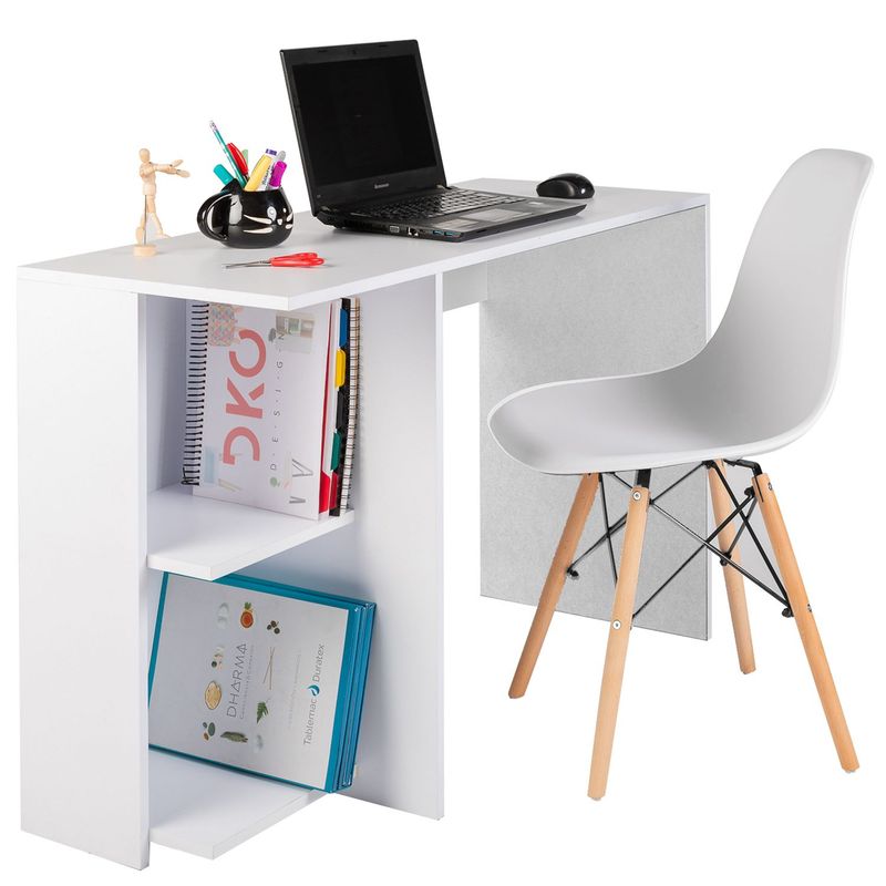 DKO DESIGN - Escritorio Moderno en Melamina 75 x 80 x 40 cm + Incluye Silla DKO Design 