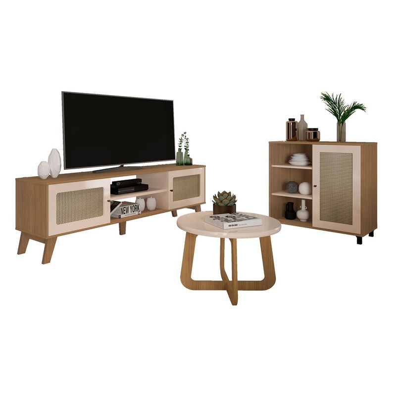 BERTOLINI - Mueble de Televisión Moderno de 180 x 55 x 40 cm para Televisores de Hasta 75 Pulgadas Bertolini