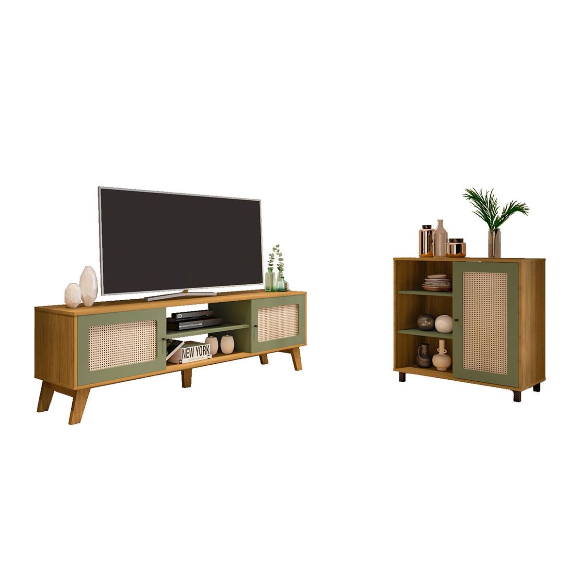 BERTOLINI - Mueble de Televisión Moderno de 180 x 40 x 55 cm para Televisores de Hasta 75 Pulgadas Bertolini