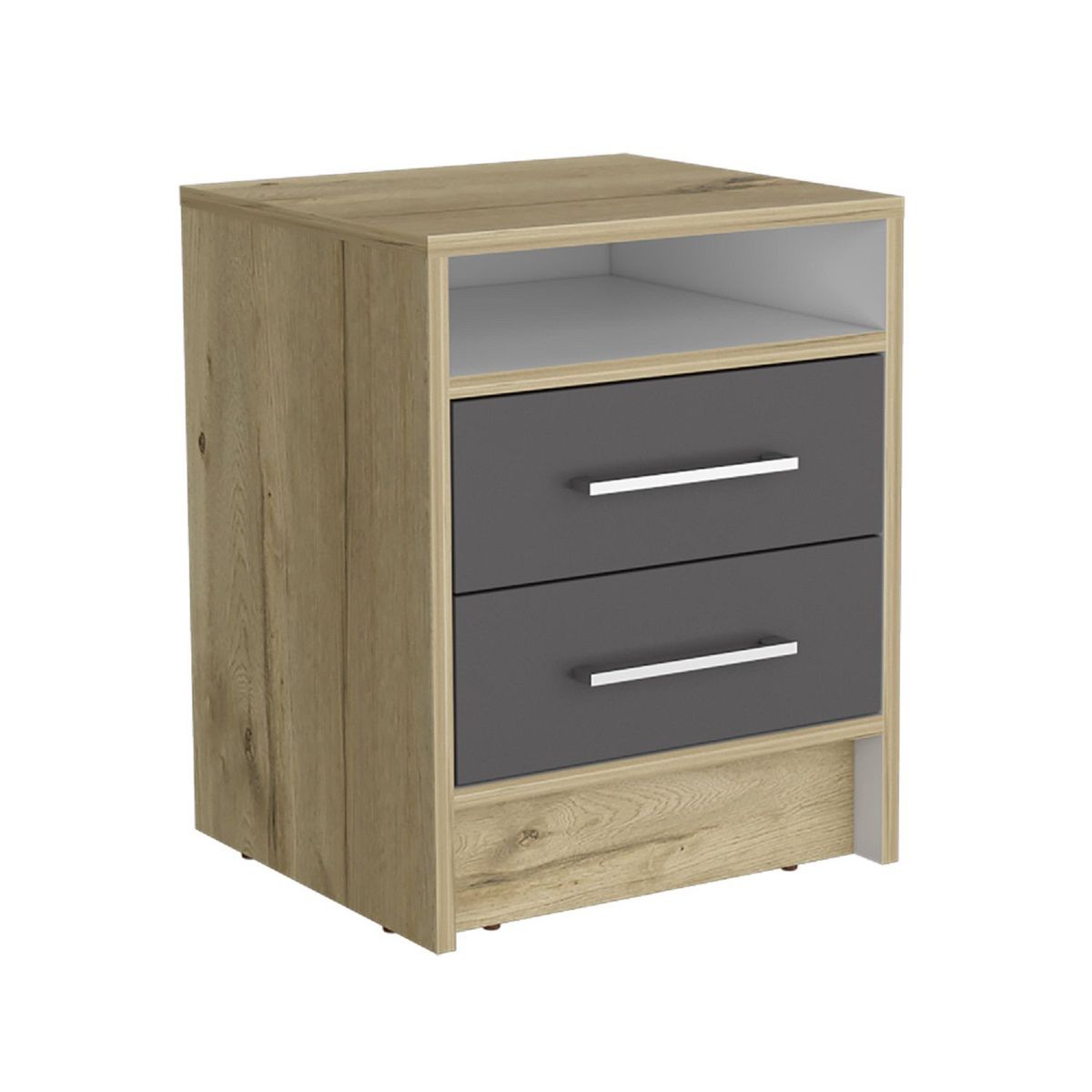 RTA MUEBLES - Mesa de Noche Moderna 2 Cajones 507 x 40 x 373 cm RTA Muebles