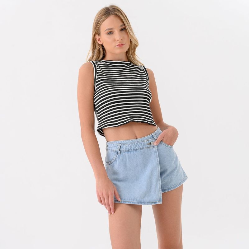 SYBILLA - Falda Mini de Algodón para Mujer Sybilla