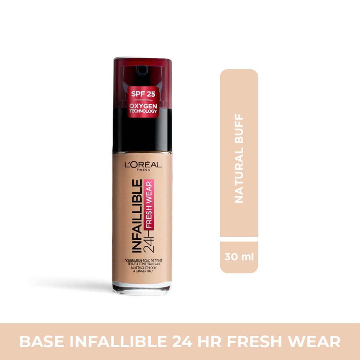 LOREAL PARIS - Base de maquillaje Líquida Infallible 24H Fresh Wear Loreal Paris 30 ml