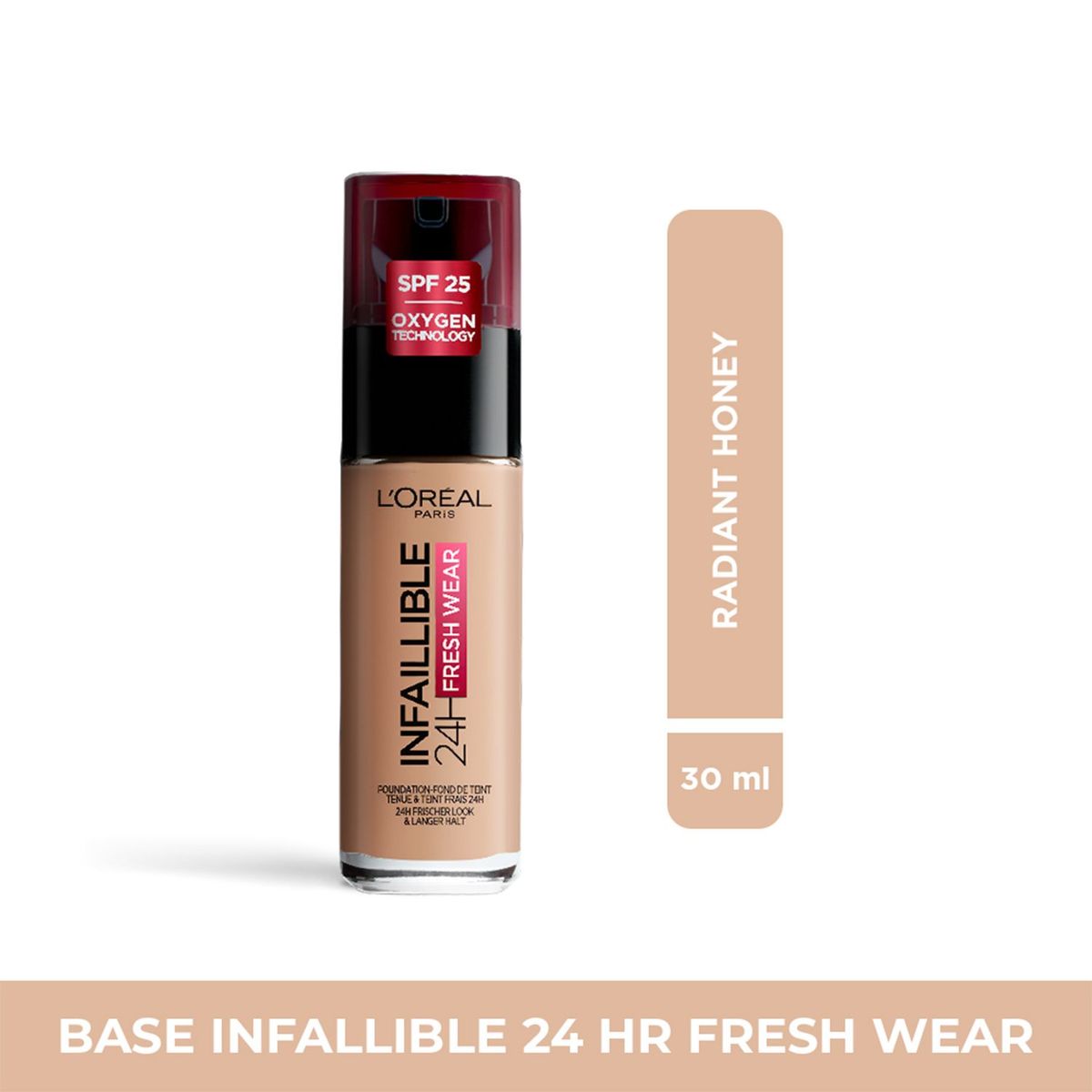 LOREAL PARIS - Base de maquillaje Líquida Infallible 24H Fresh Wear Loreal Paris 30 ml