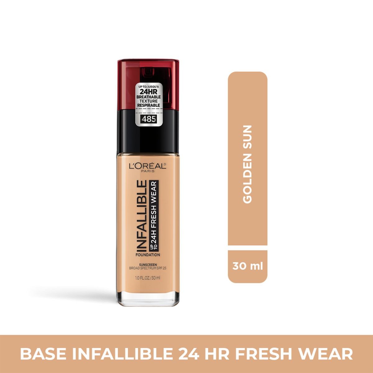 LOREAL PARIS - Base de maquillaje Líquida Infallible 24h Fresh Wear 420 True Beige Loreal 30 ml