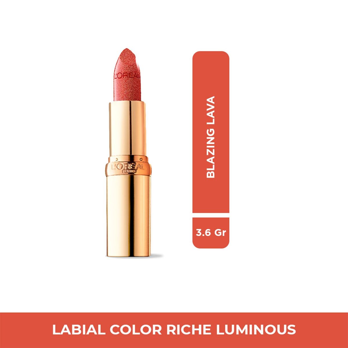 LOREAL PARIS - Labial en barra Color Riche Luminous Loreal Paris 3,6 g
