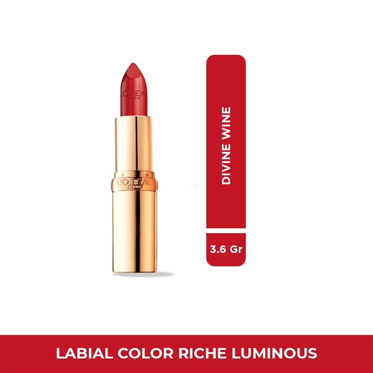 LOREAL PARIS - Labial en barra Color Riche Luminous Loreal Paris 3,6 g