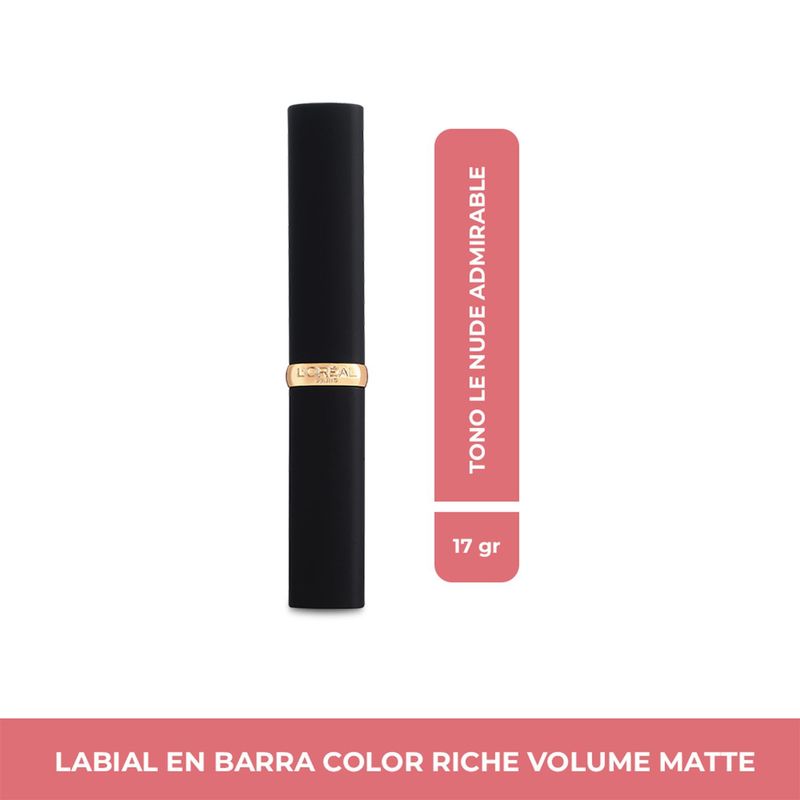 LOREAL PARIS - Labial larga duración Colour Riche Volume Matte Loreal Paris 3.6 g