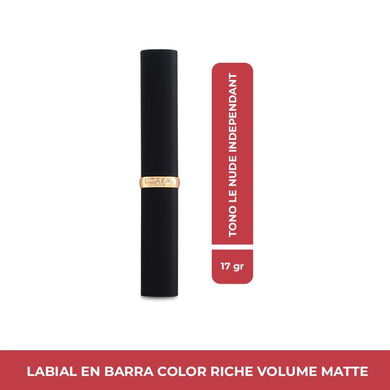 LOREAL PARIS - Labial larga duración Colour Riche Volume Matte Loreal Paris 3.6 g