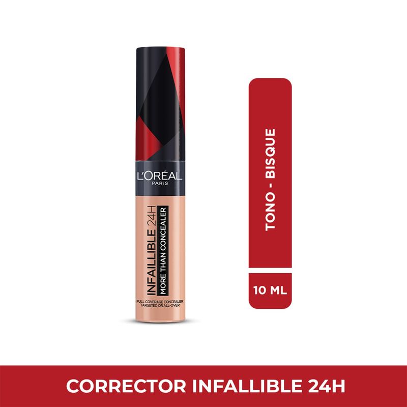 LOREAL PARIS - Corrector de rostro Líquido Infallible More Than a Concealr Loreal Paris 11 ml