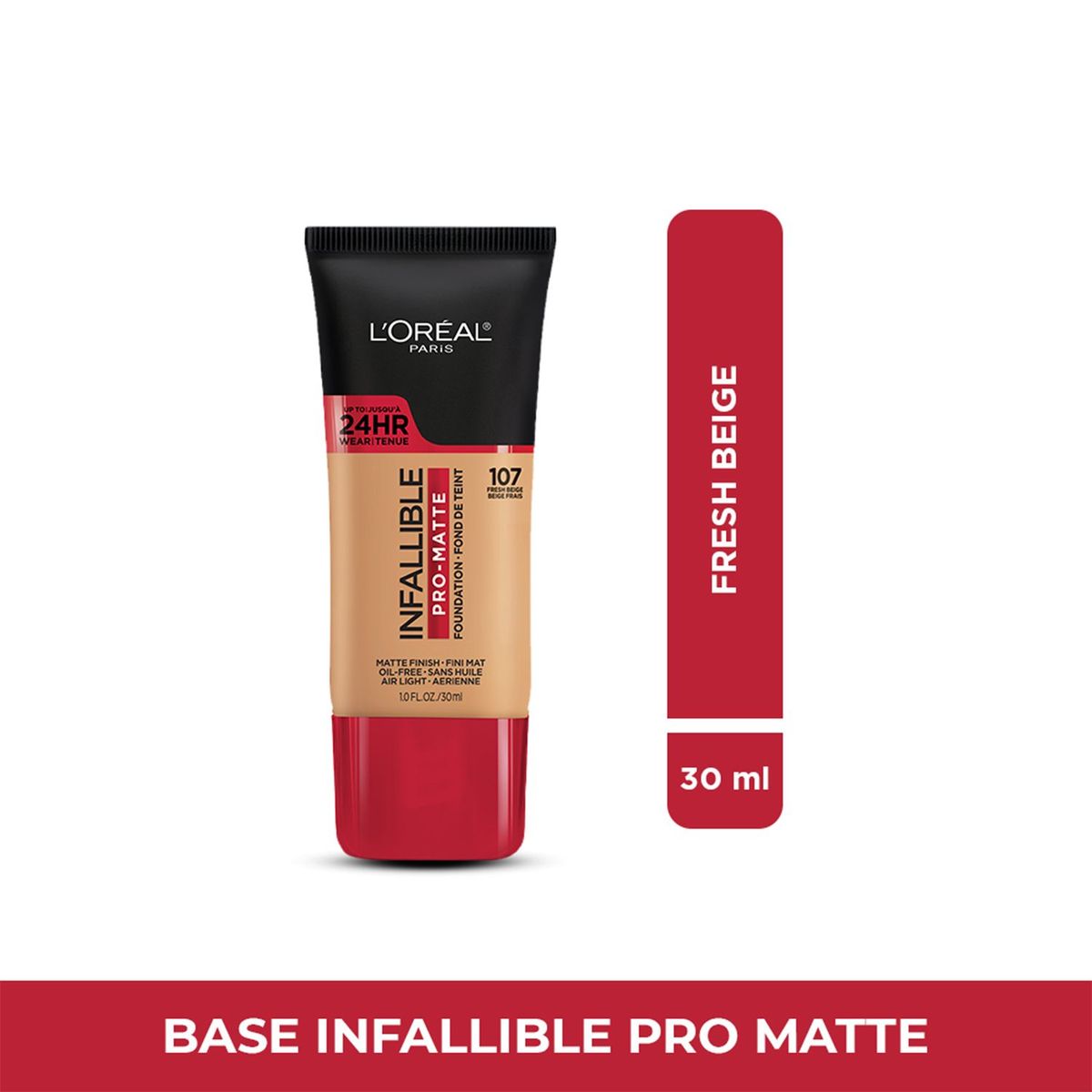 LOREAL PARIS - Base de maquillaje Líquida Infallible Pro Matte Loreal Paris 30 ml
