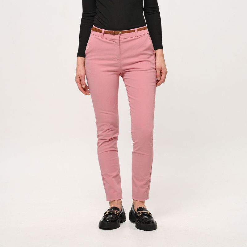 BASEMENT - Pantalón Skinny para Mujer Tiro medio de Algodón Basement